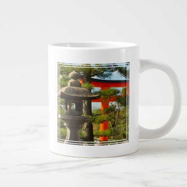 Stone Lantern and Torii Gate Large Coffee Mug (Right)
