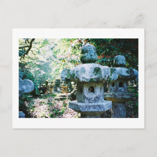 Stone Lanterns: Gesshoji Temple, Matsue, Japan Postcard