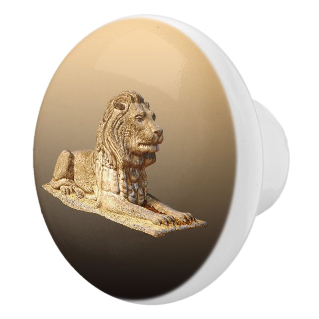 Stone Lion Ceramic Knob (Right)