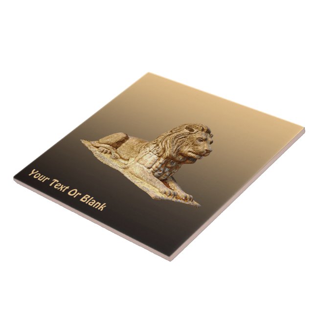 Stone Lion Ceramic Tile (Side)