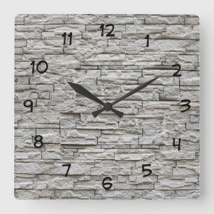 Stone Look Wall Decor Clock