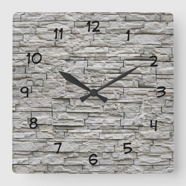 Stone Look Wall Decor Clock (Front)