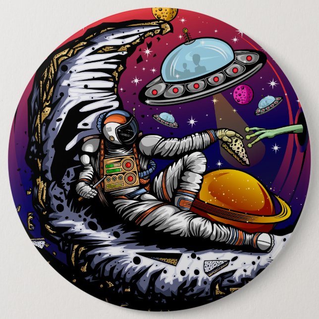 Stone Magnet 6 Cm Round Badge (Front)
