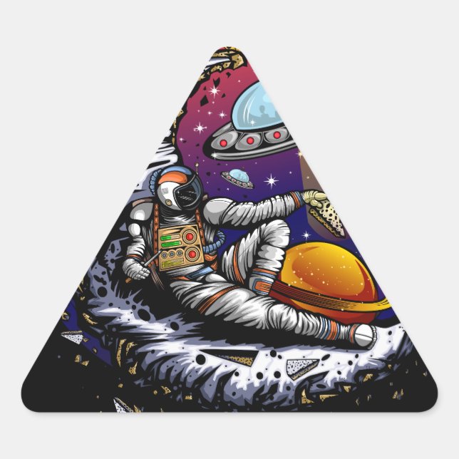 Stone Magnet Triangle Sticker (Front)
