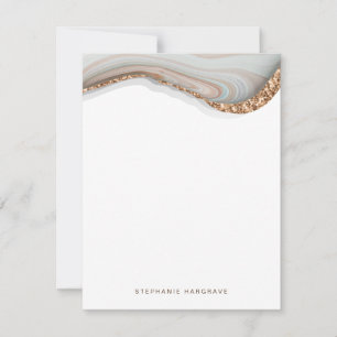Stone Marble Agate Geode Glitter Card