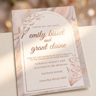 Stone Marble Agate Wedding Invitation