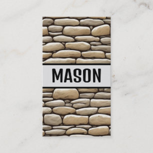 Stone Mason Modern Business Card