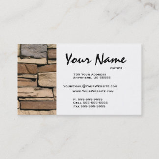 Stone Masonry Business Cards