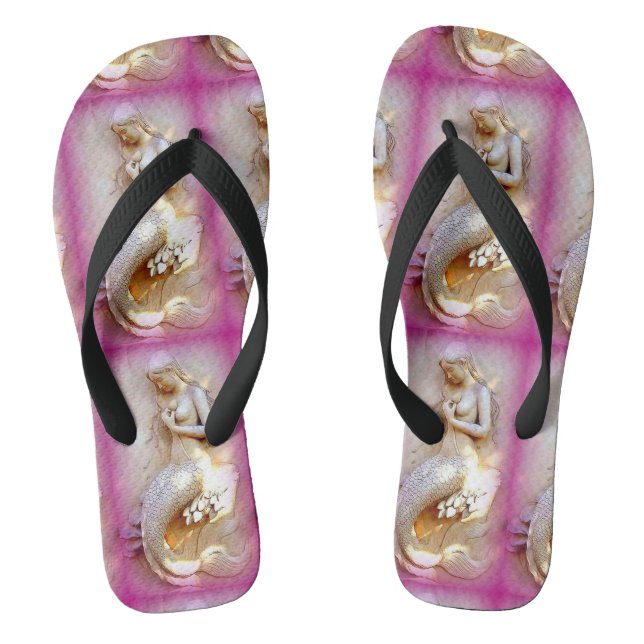 stone mermaid  pink thongs (Footbed)