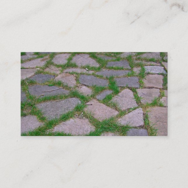 Stone mosaic patio stones pretty natural pattern business card (Front)