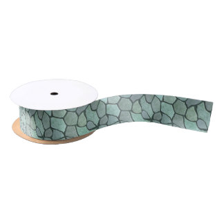 Stone Mosaic Pattern Satin Ribbon