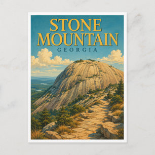 Stone Mountain Georgia Granite Summit GeoSaga Postcard