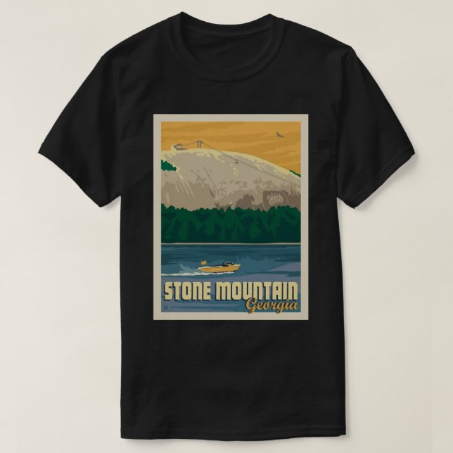 Stone Mountain Georgia Metal Print T-Shirt (Design Front)