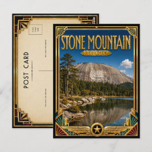 Stone Mountain Georgia Vintage Art Deco Golden Age Postcard