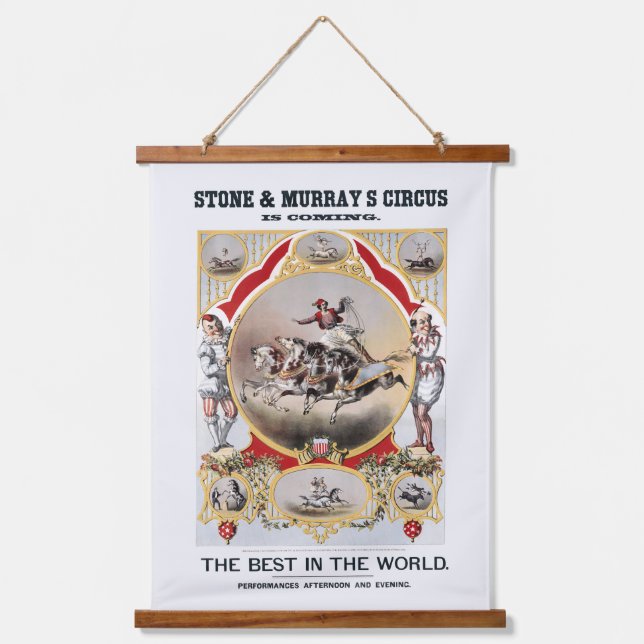 Stone & Murray's Circus, Circa 1870. Hanging Tapestry (Front)