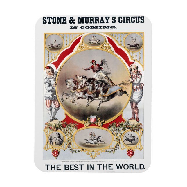 Stone & Murray's Circus, Circa 1870. Magnet (Vertical)