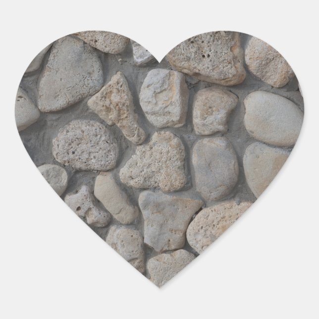 Stone pattern heart sticker (Front)