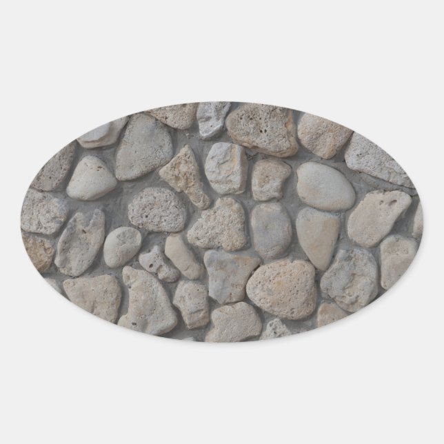 Stone pattern oval sticker (Front)