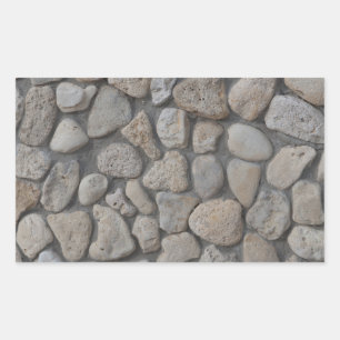 Stone pattern rectangular sticker