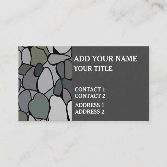 Stone Pebbles  Business Card (Front)