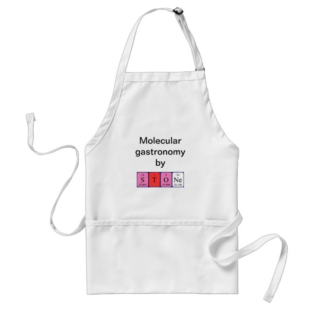 Stone periodic table name apron (Front)