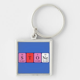 Stone periodic table name keyring