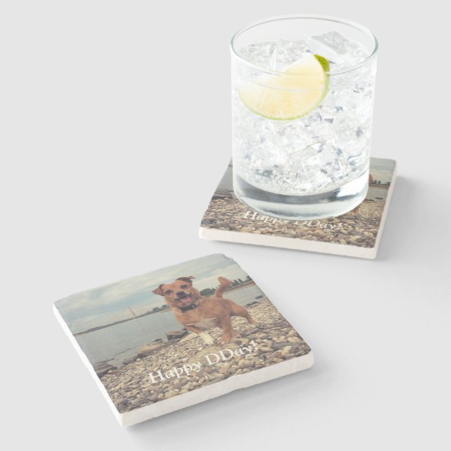 stone photo coasters personalised (Side)