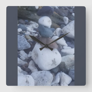 STONE PILLAR SQUARE WALL CLOCK