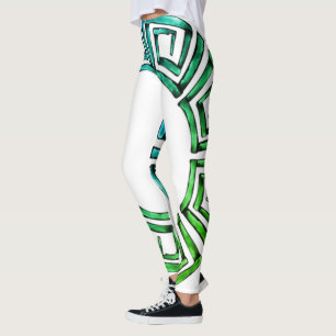 Stone Retro Greek Disc Leggings