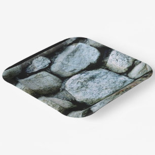 Stone Rocks Nature Photography Art Paper Plate