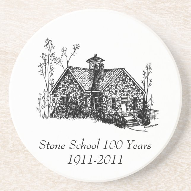 Stone School 100 Years Coaster (Front)