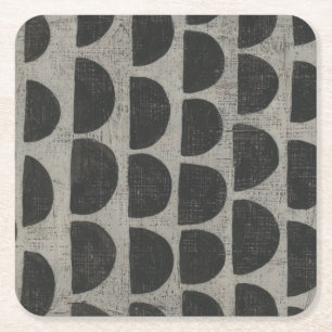 Stone - Semicircles Square Paper Coaster