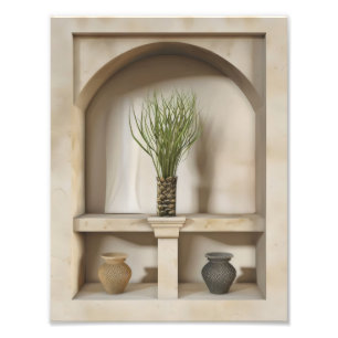 Stone Shelf Fake Shelves Photo Print