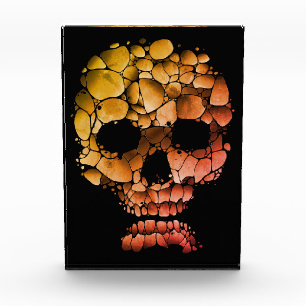 Stone Skull – Unique Rock-Inspired Gothic Art Photo Block
