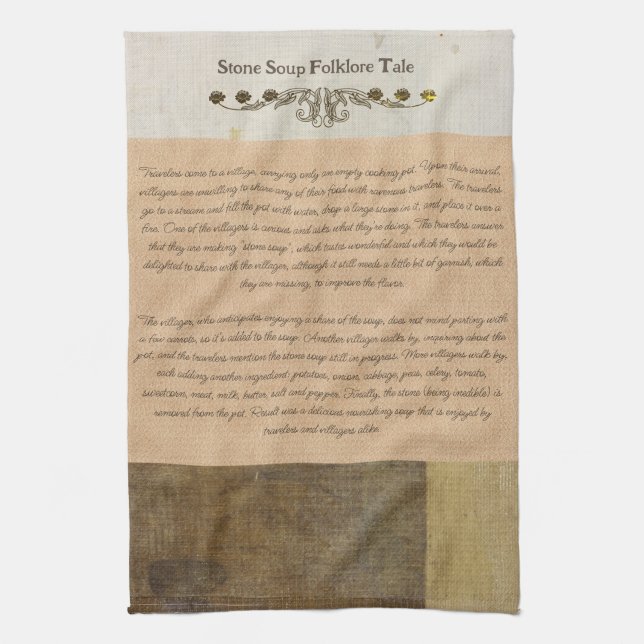 Stone Soup Folklore Treasures | Tea Towel (Vertical)