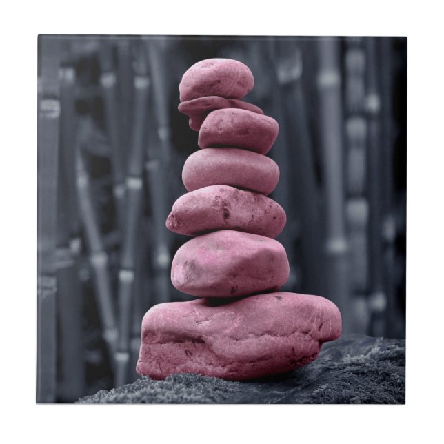 Stone Stack Ceramic Tile (Front)