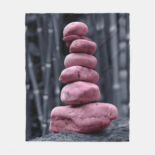 Stone Stack Fleece Blanket