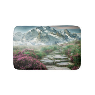 Stone Staircase to the Mountain Top Bath Mat