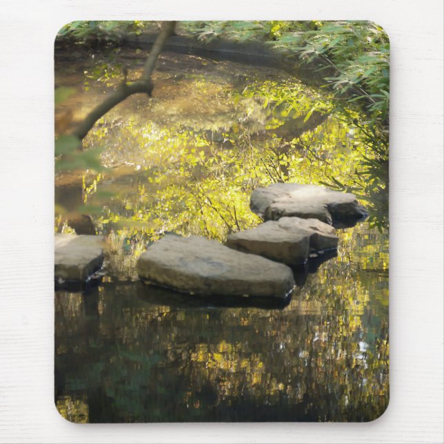 Stone Steps Across A Pond Mouse Pad (Front)