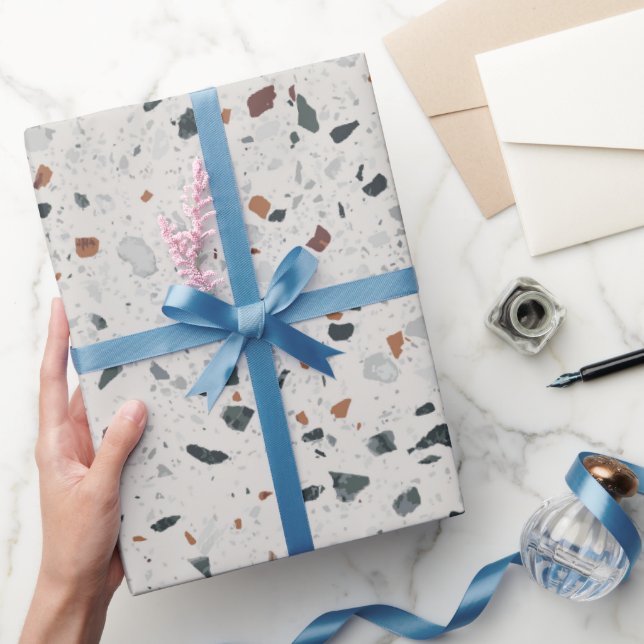 Stone Terrazzo Pattern  Wrapping Paper (Gifting)