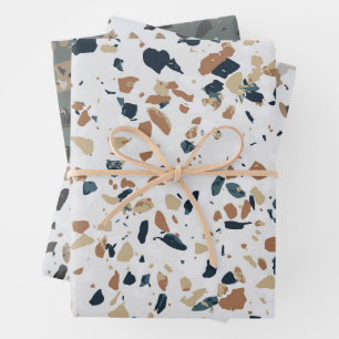 Stone Terrazzo Pattern  Wrapping Paper Sheet
