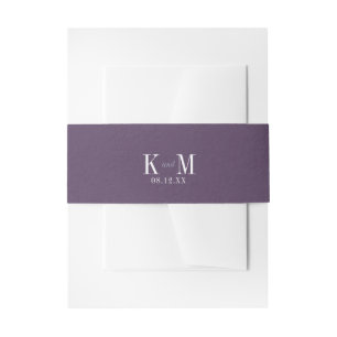 Stone Texture Wedding Amethyst ID825 Invitation Belly Band