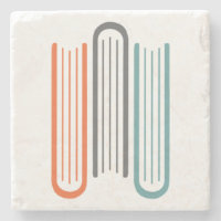 Stone Tile Coaster 3 Books WNBA Logo