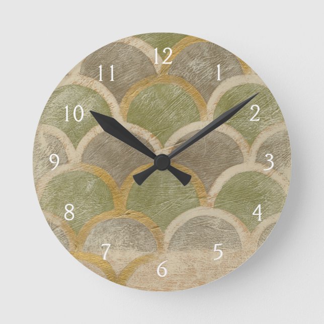 Stone Tile Design by Chariklia Zarris Round Clock (Front)