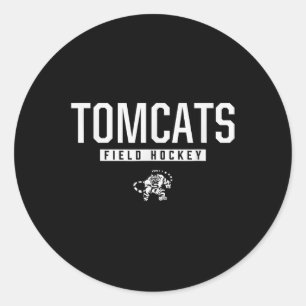 Stone Tomcats Logo Field Hockey Hs Classic Round Sticker