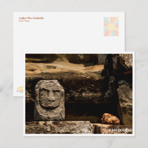 Stone Totem Cambodia - Travel Postcard