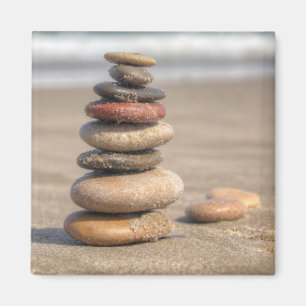 Stone Tower On Beach Magnet