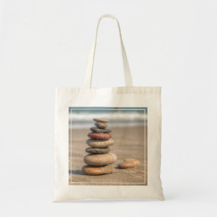 Stone Tower On Beach Tote Bag
