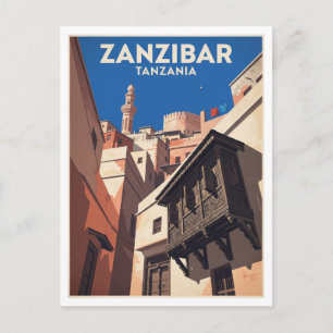 Stone Town, Zanzibar Tanzania Travel Souvenir Postcard