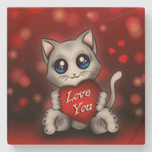 Stone underpants The kitten loves you Coaster